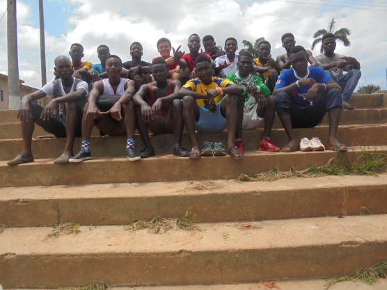 2017 9 25 Monday football game group on stairs 2